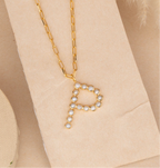 Golden Letter P Neck Chain