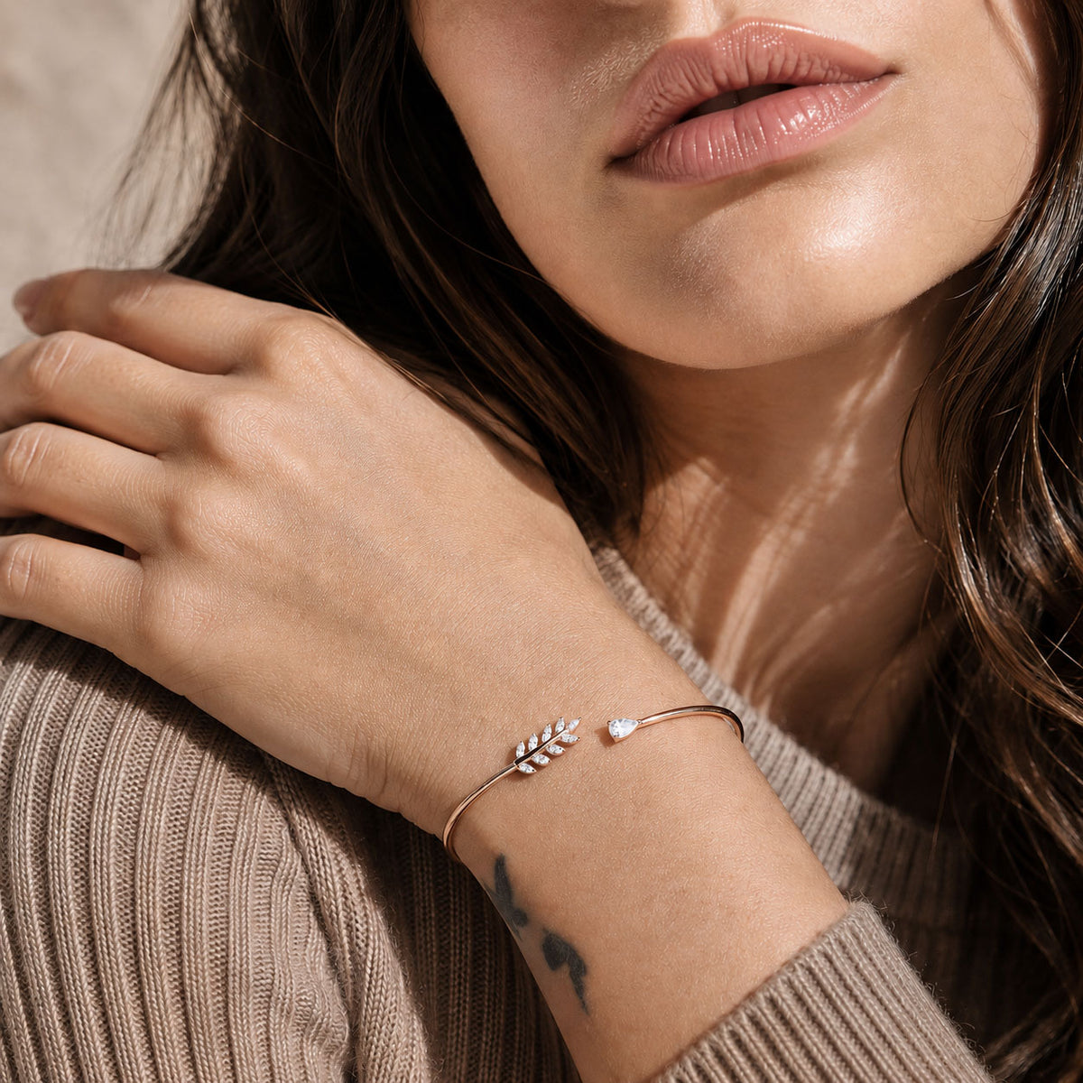 Rose Gold CZ Cuff