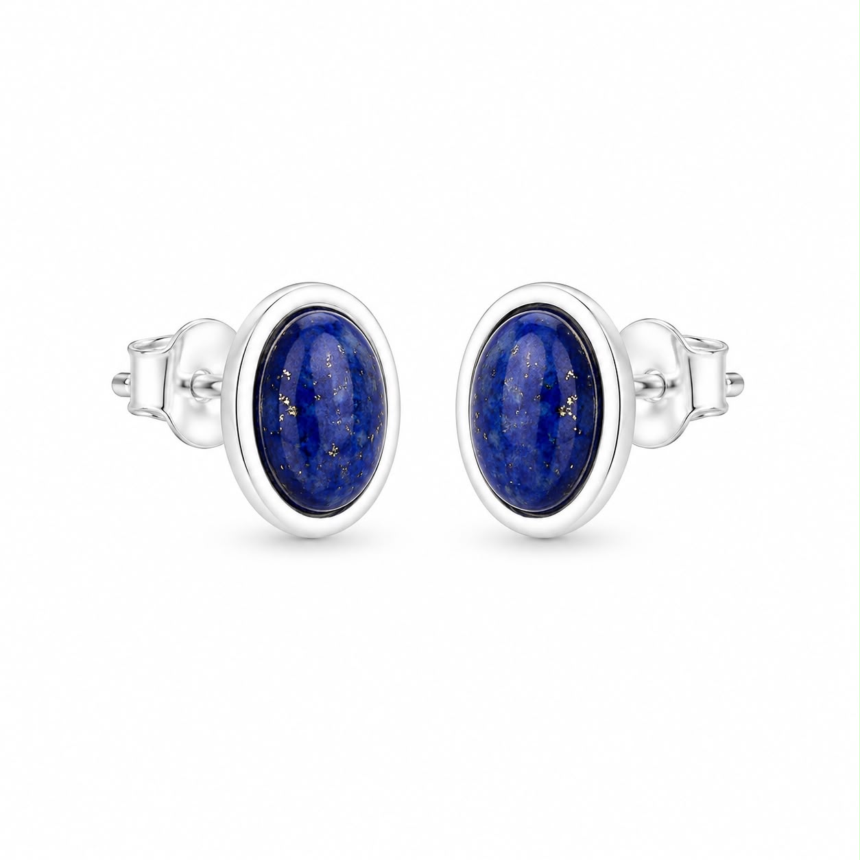 Silver Oval Studs