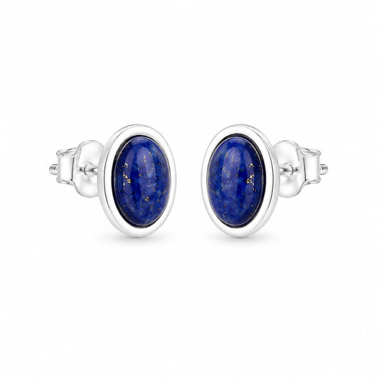 Silver Oval Studs
