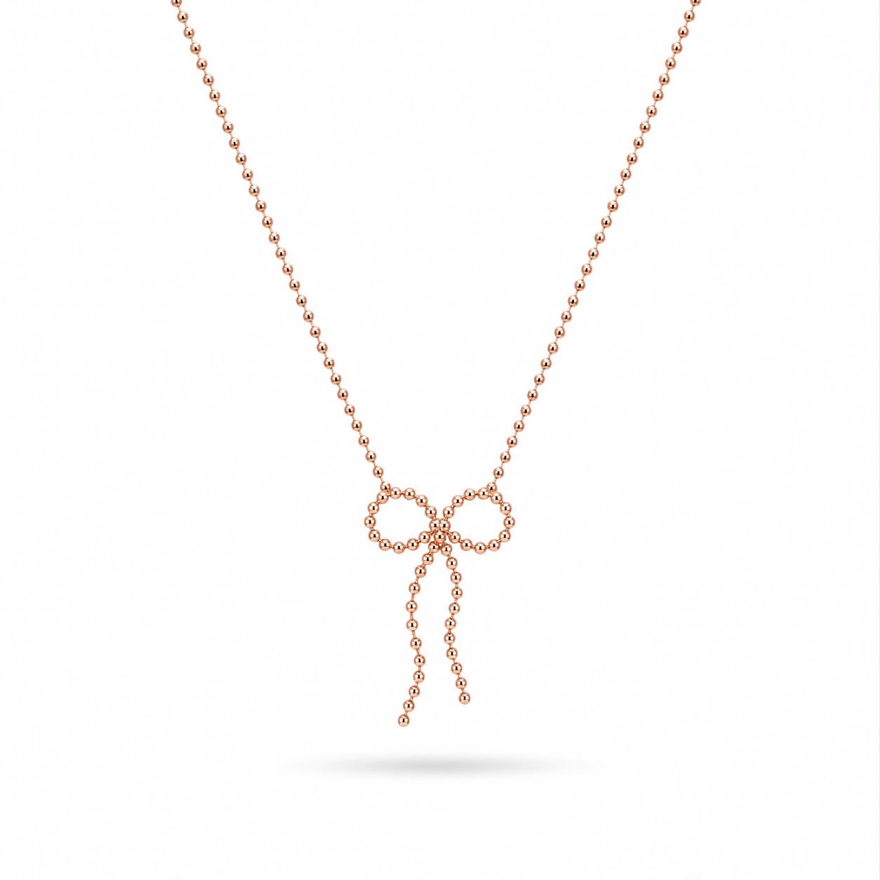 Rose Gold Bow Necklace