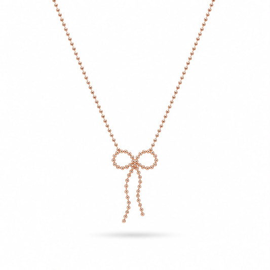 Rose Gold Bow Necklace