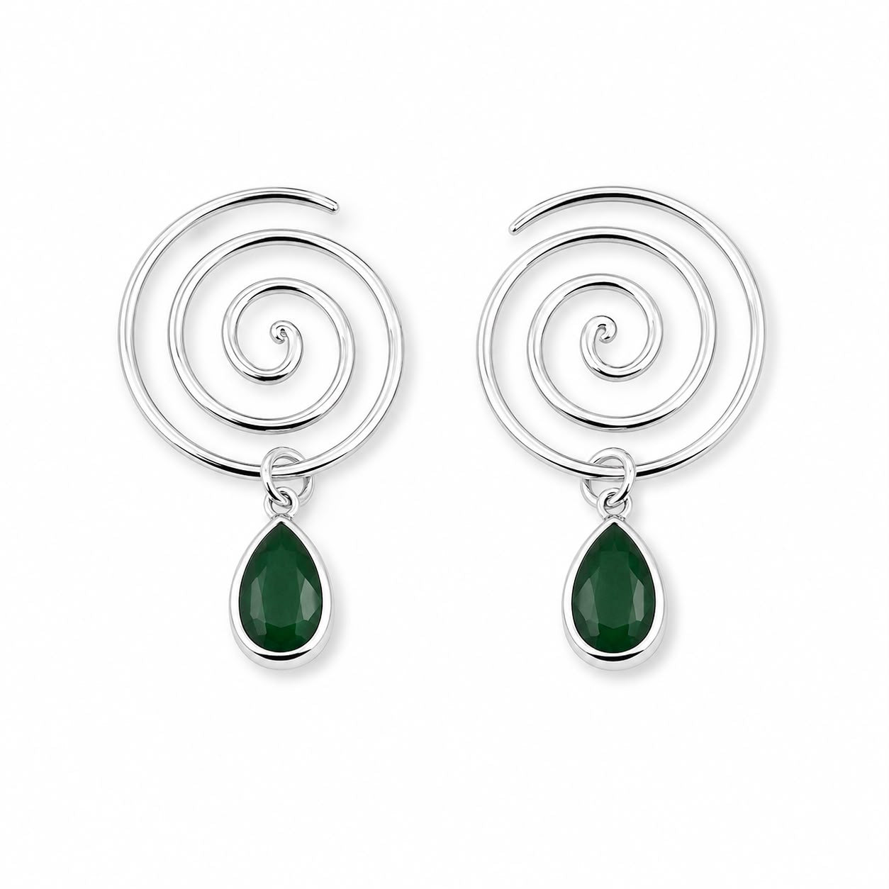 Spiral Silver Earrings