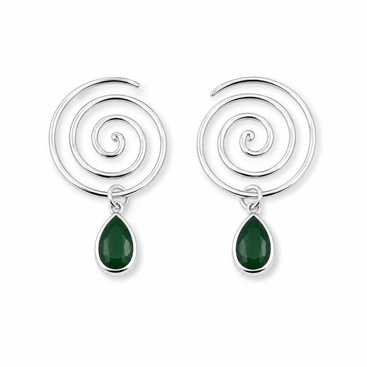 Spiral Silver Earrings
