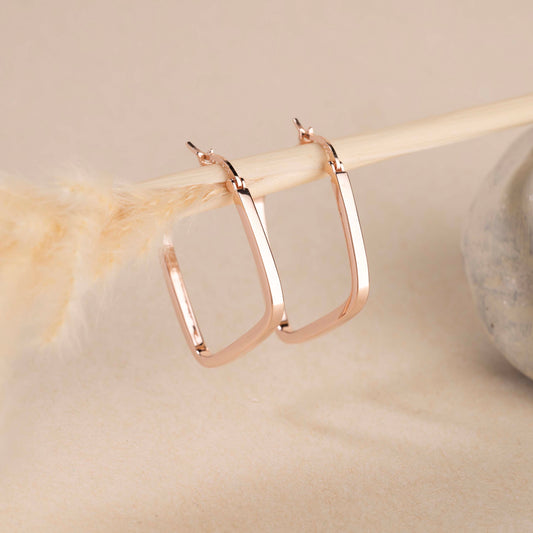 rose gold 925 silver hoops