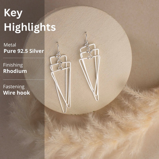Silver Triangles Earrings