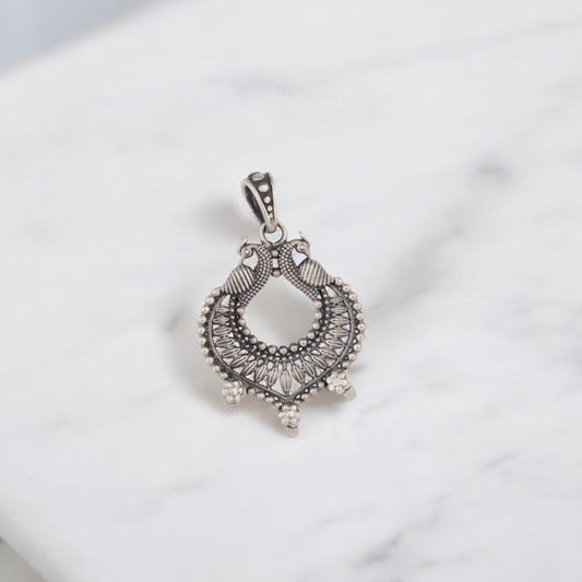 Simple sterling silver pendant with a oxidised finish perfect for everyday wear.