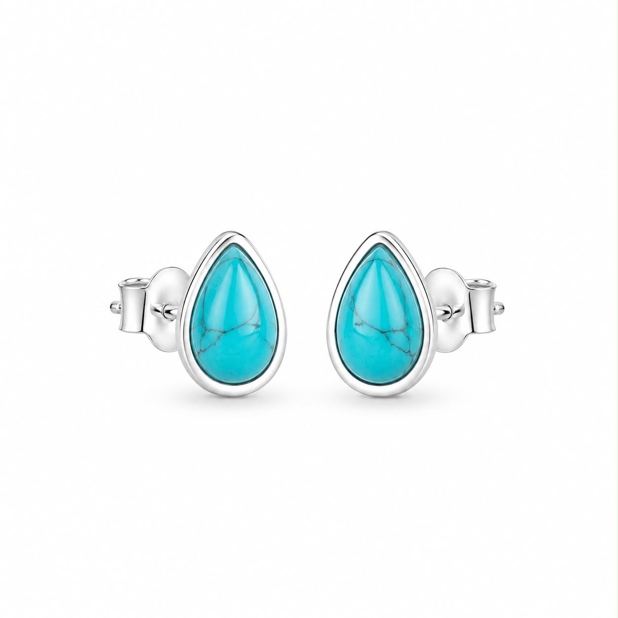 Silver Drop Studs