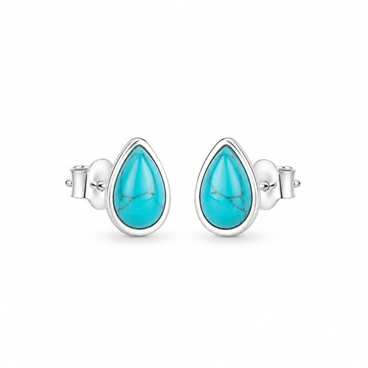 Silver Drop Studs
