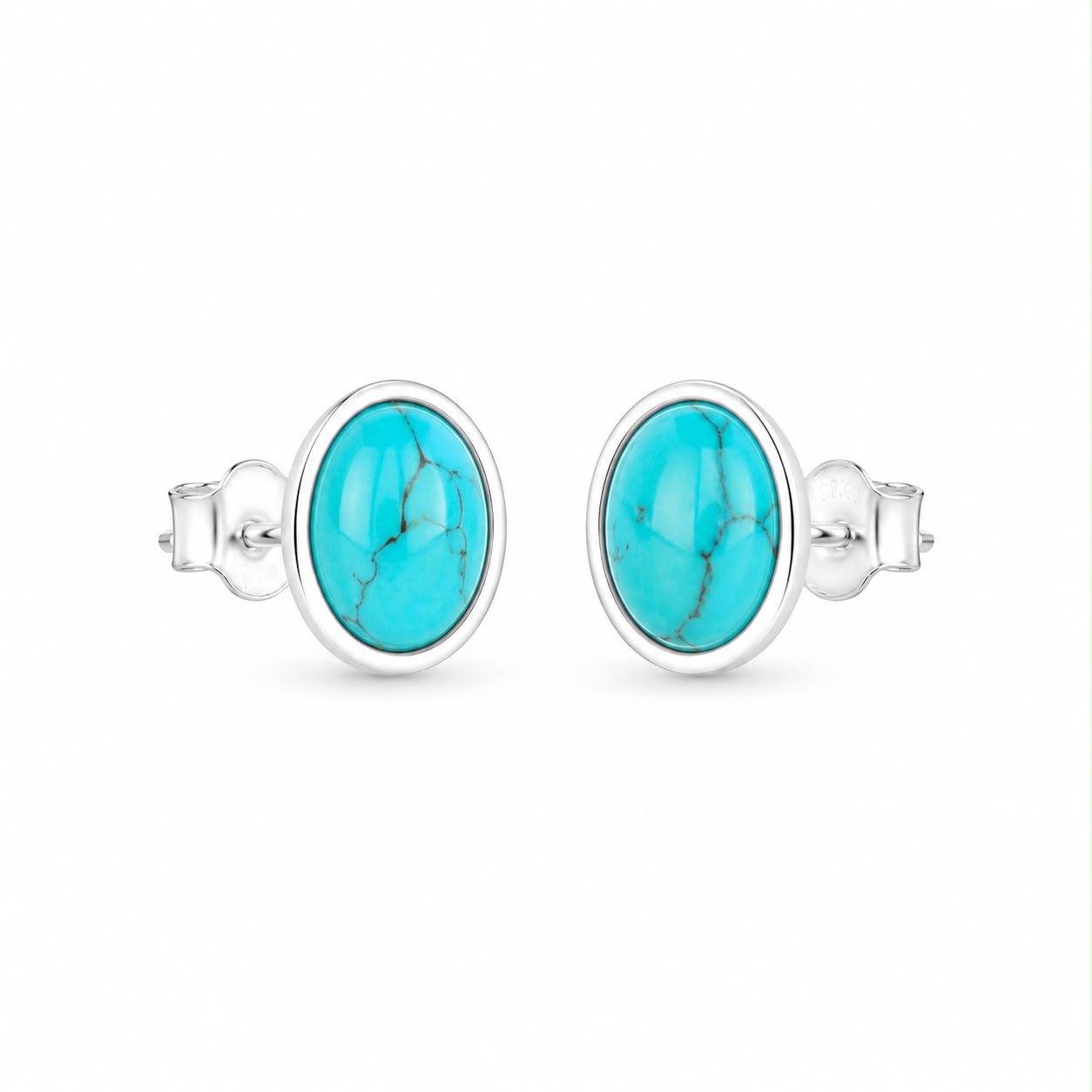 Silver Oval Studs