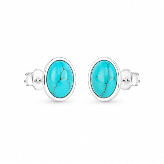 Silver Oval Studs