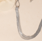 Silver Chains Long Necklace