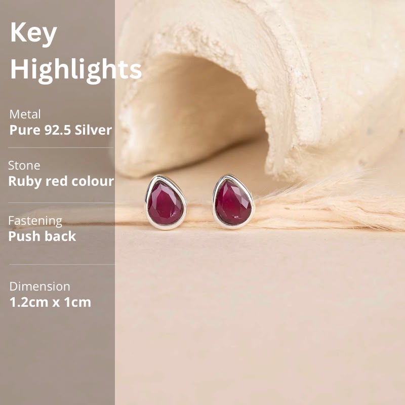 Silver Drop Studs