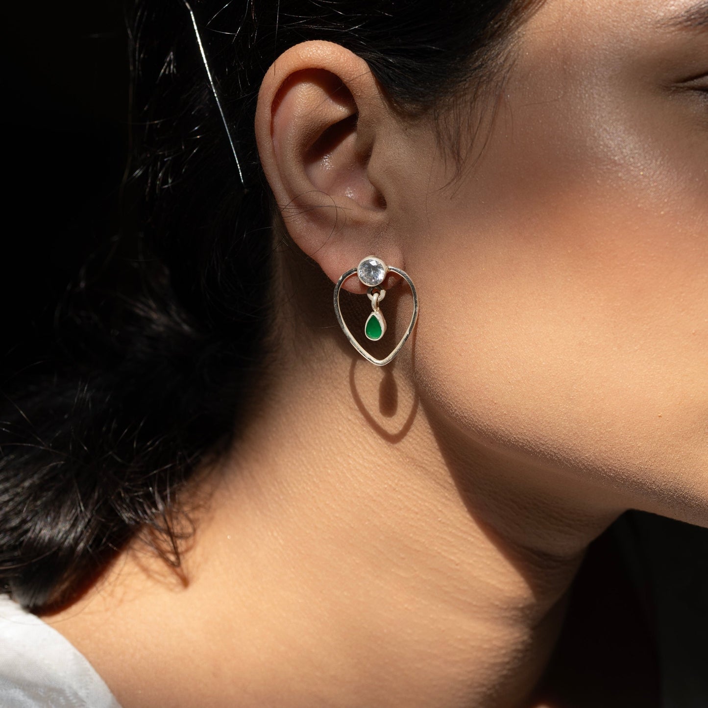 Lightweight silver earrings offering effortless elegance and comfort for daily wear.