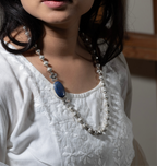 Elegant Blue Silver Necklace