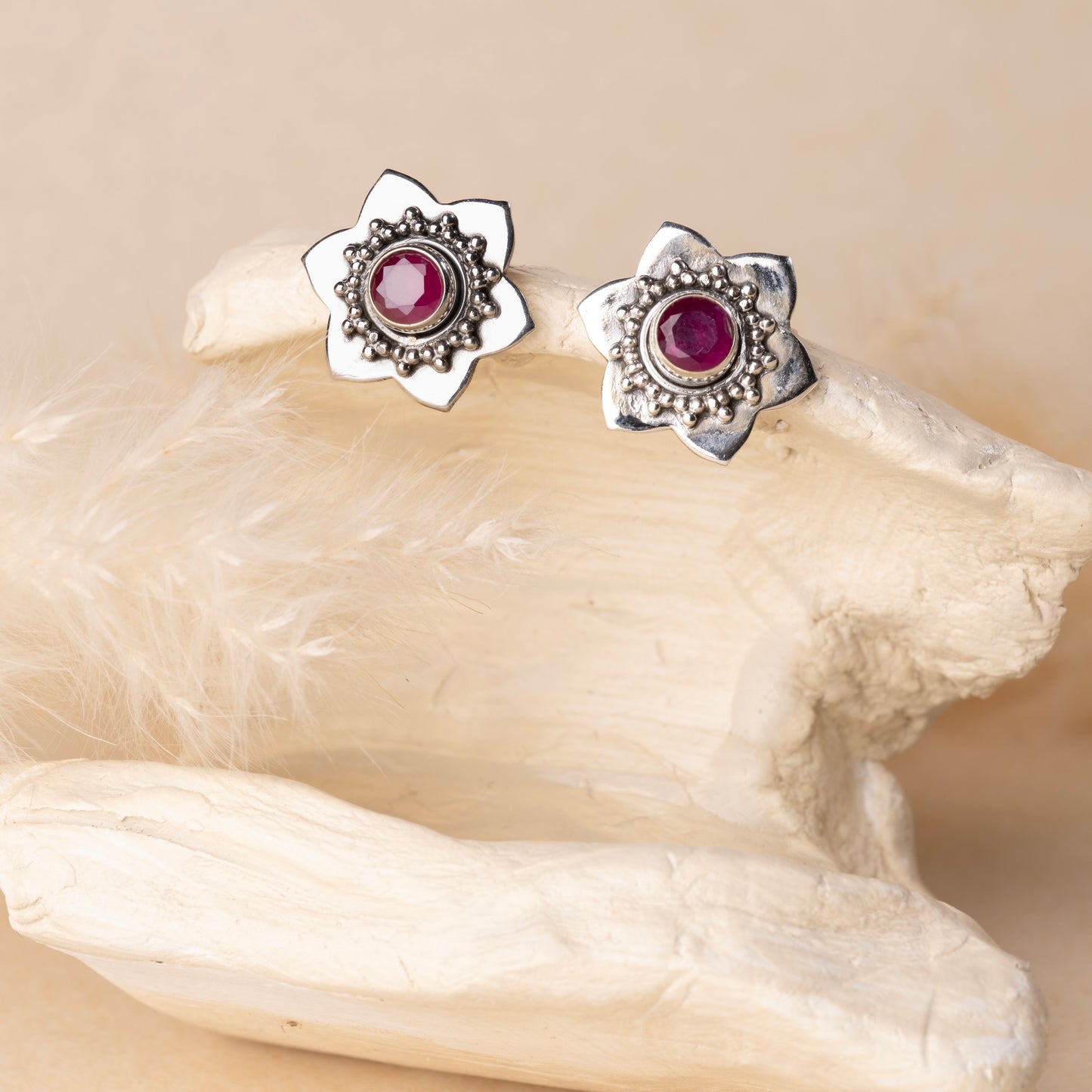 Timeless silver studs exuding simple elegance and subtle sophistication