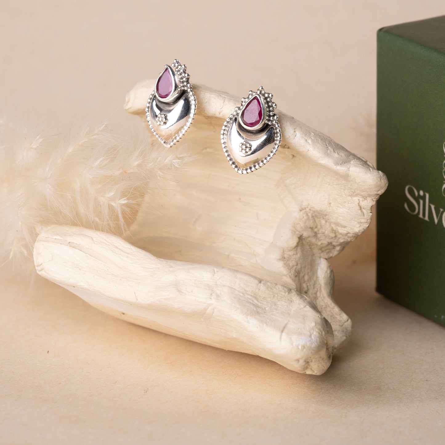 Timeless silver studs exuding simple elegance and subtle sophistication