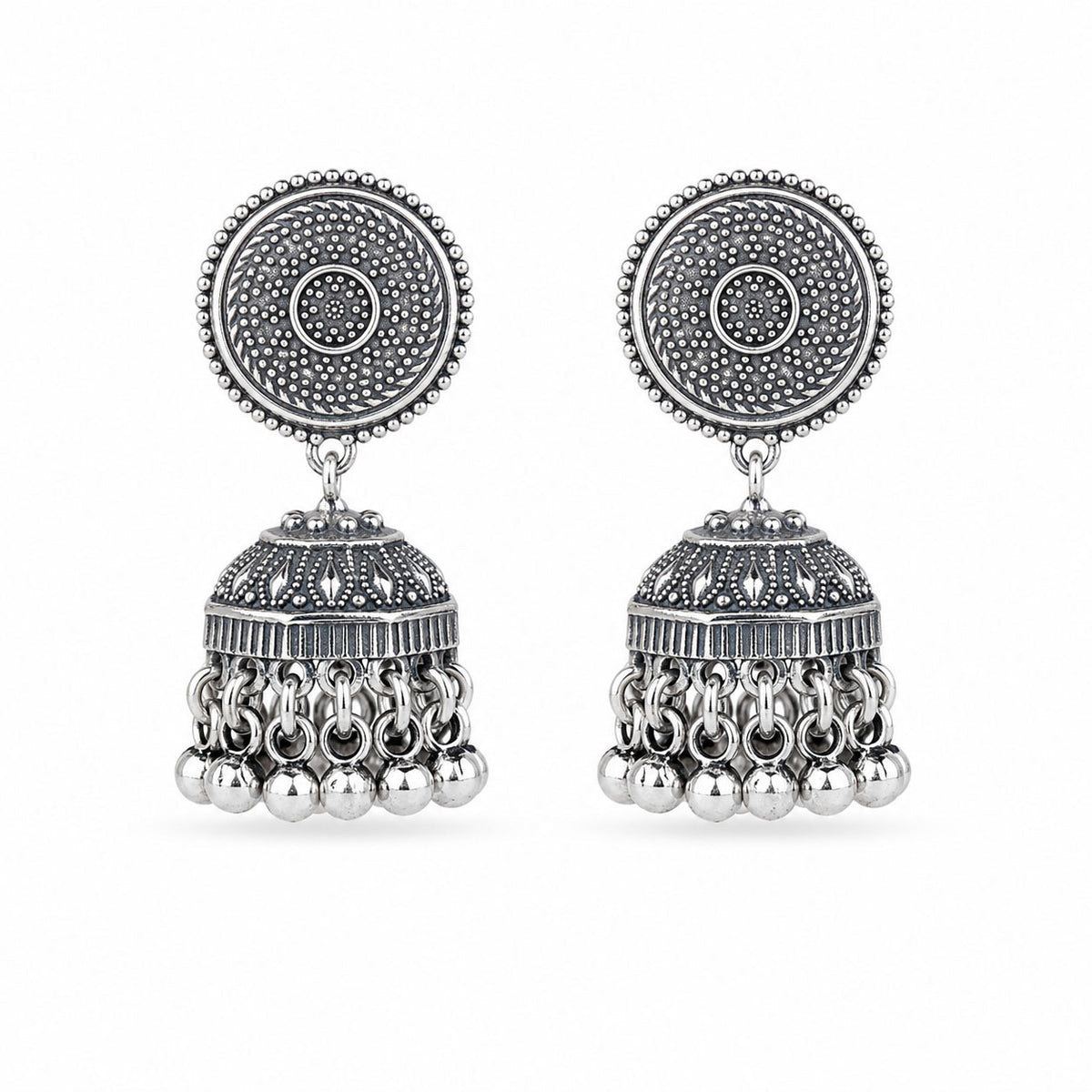 Silver Jhumka