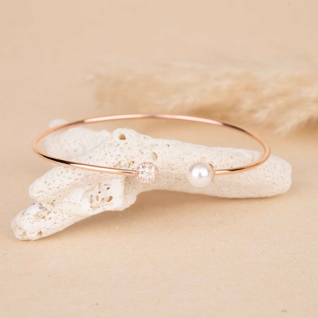 Rose Gold Pearl Cuff