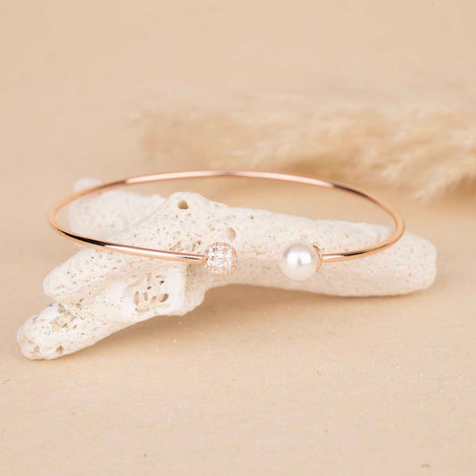 Rose Gold Pearl Cuff