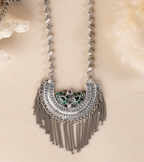 Elegant Oxidised Silver Necklace