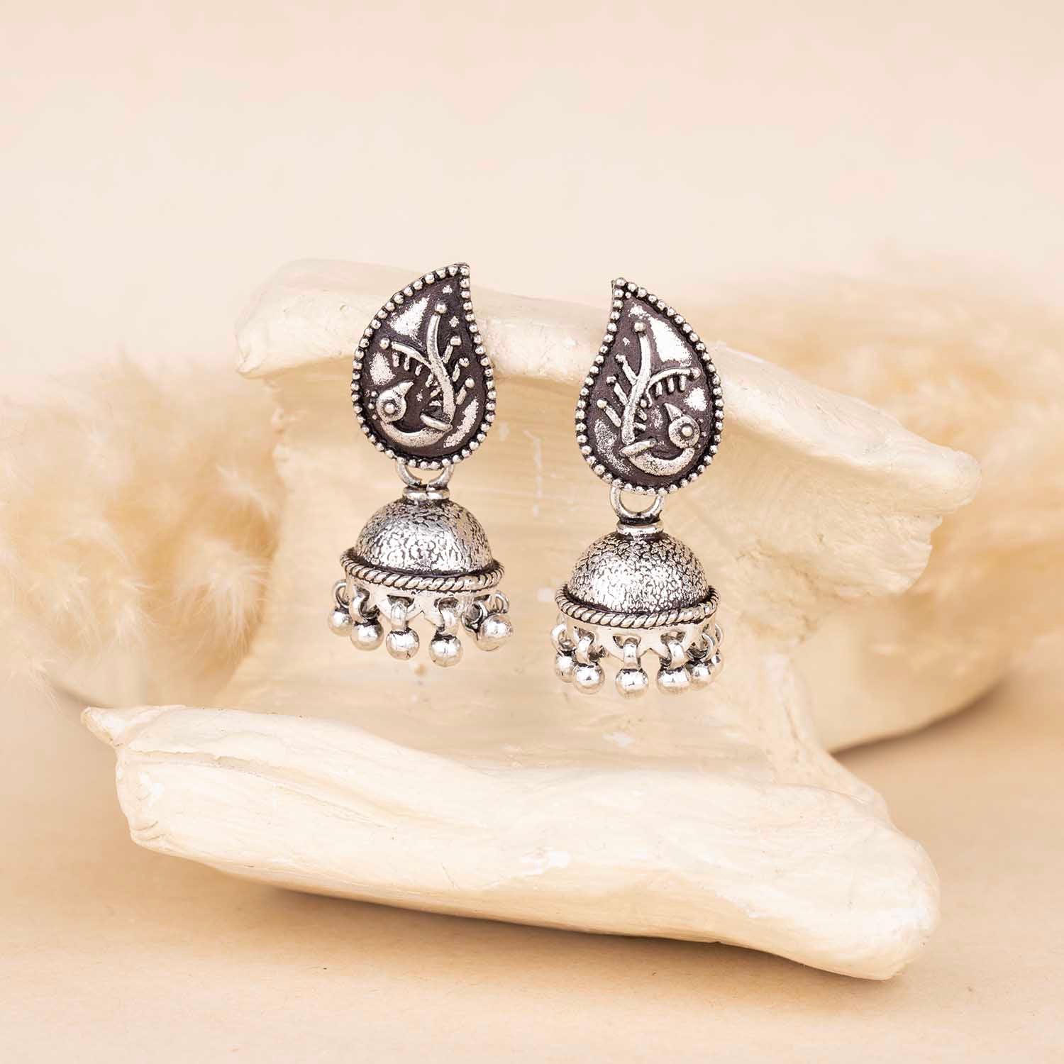 Silver Jhumka