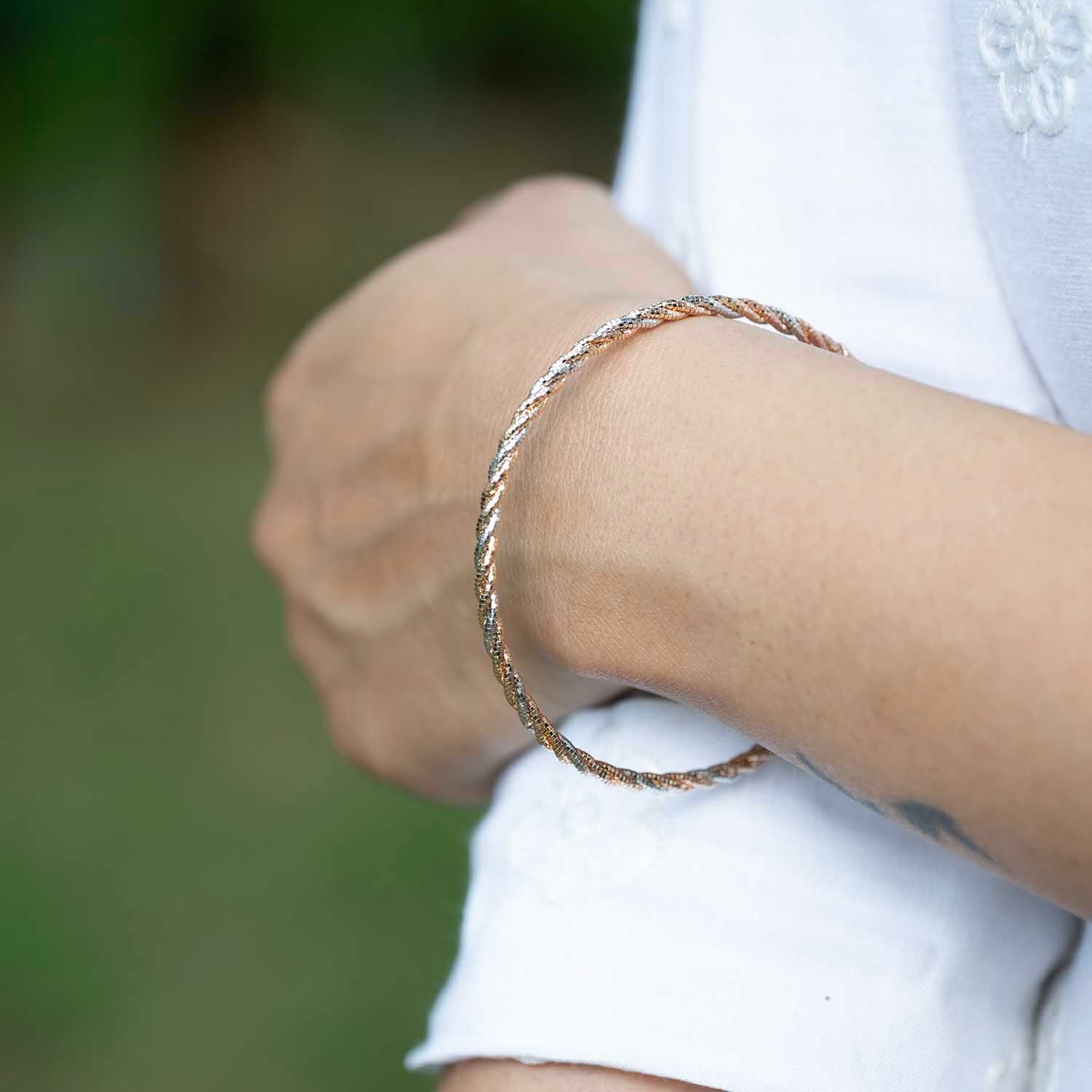 Silver  Two Tone Bracelet