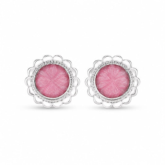 Pink Silver Studs
