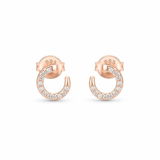 Tinny Rose Gold CZ Earrings