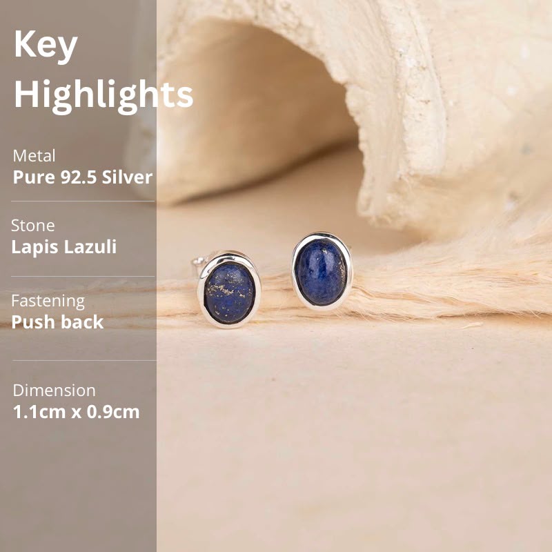 Silver Oval Studs