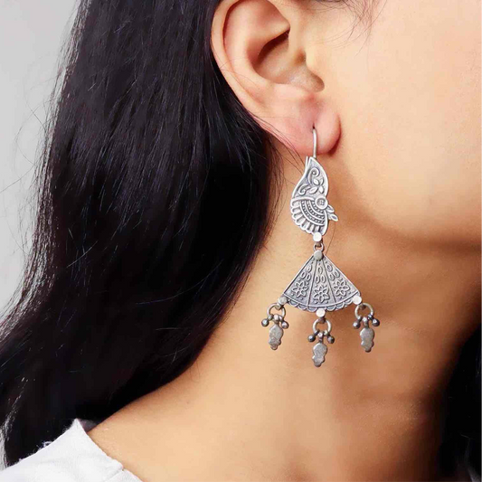 Oxidised Silver Earrings