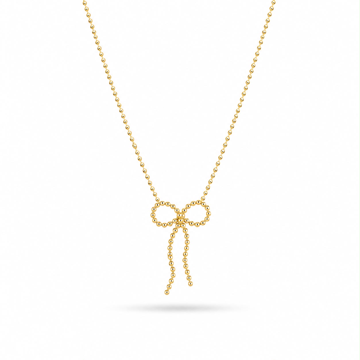 Gold Bow Necklace