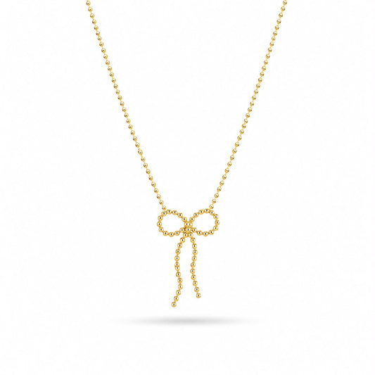 Gold Bow Necklace