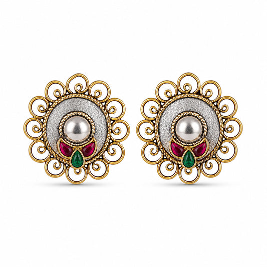 Silver Ethnic Earrings