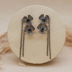 Oxidized Flower Earrings