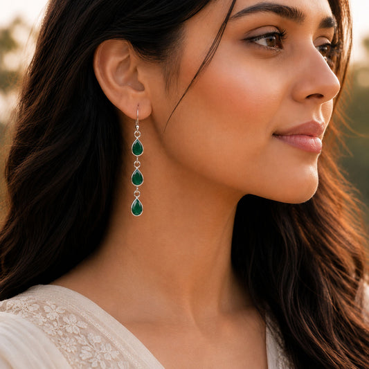 Silver Dangling Earrings