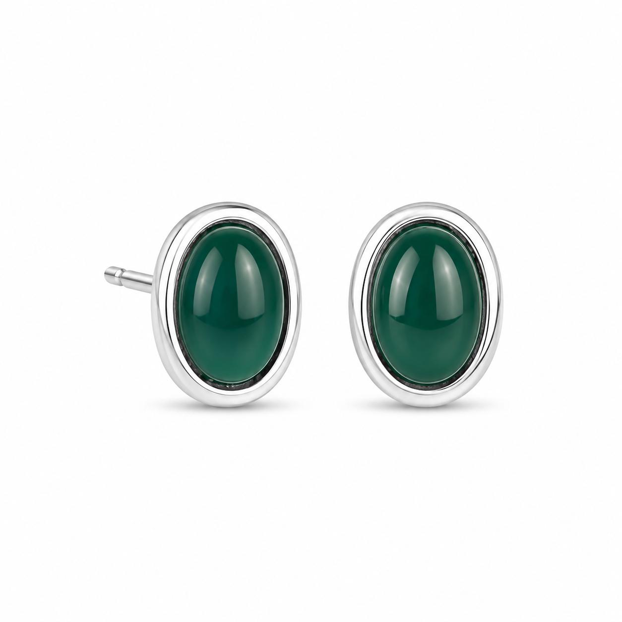 Silver Oval Studs