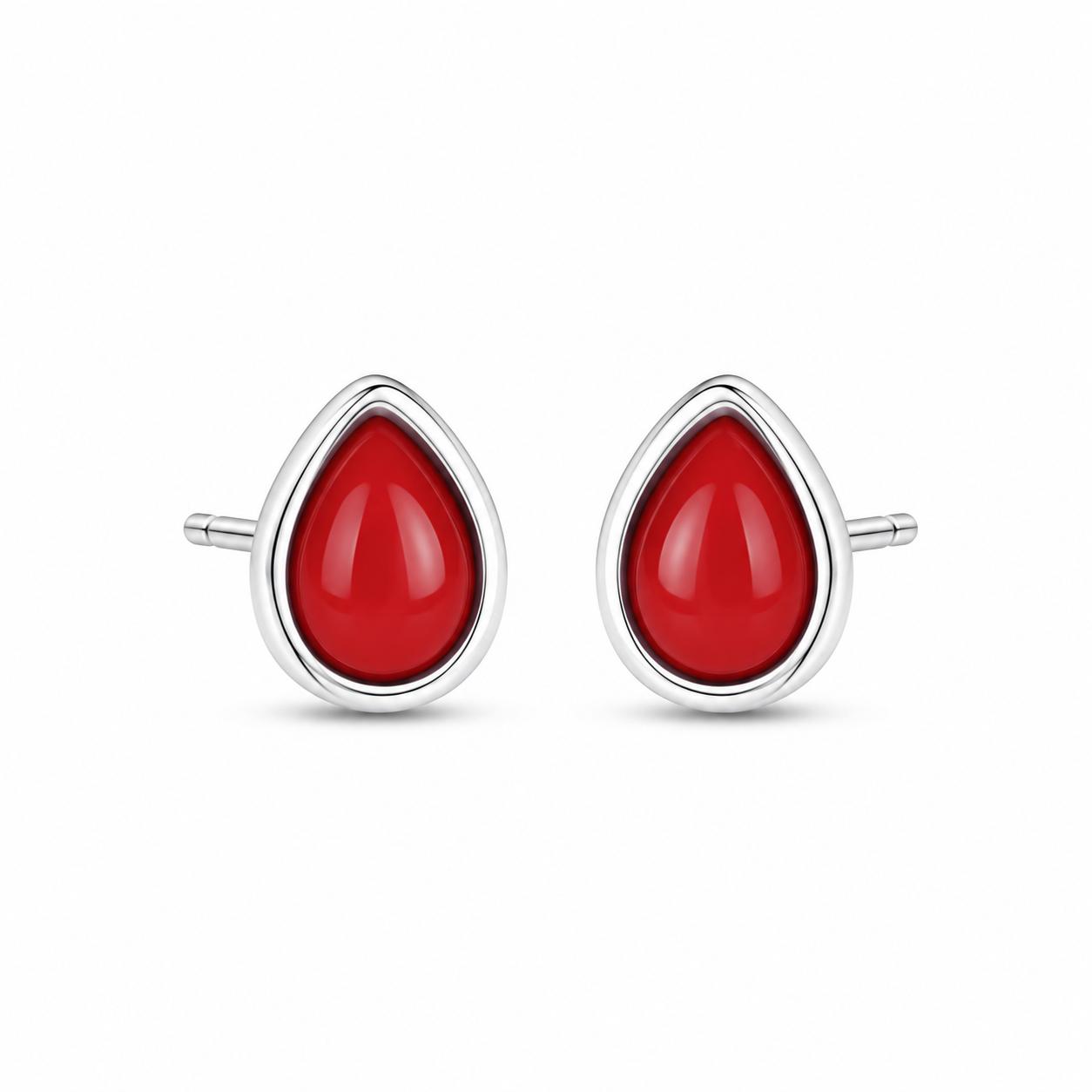Silver Drop Studs