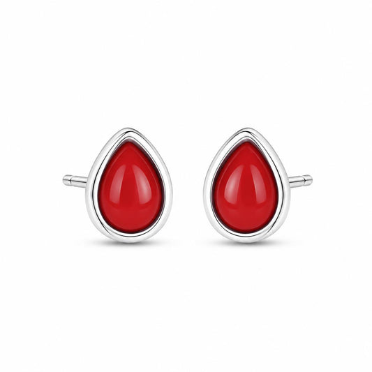 Silver Drop Studs