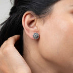 Floral Silver Studs