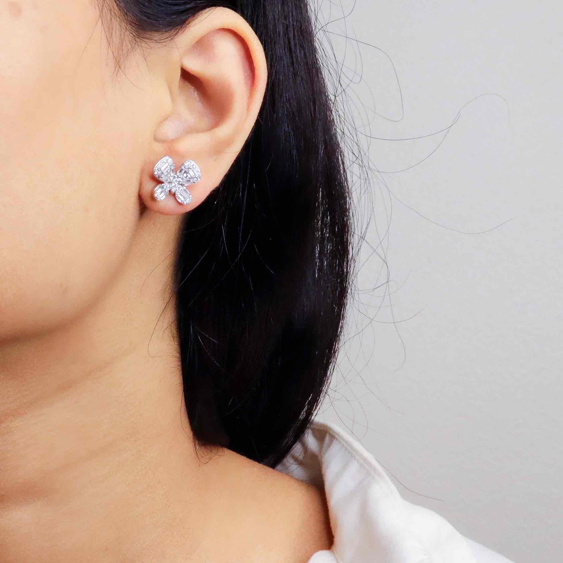 Timeless silver studs exuding simple elegance and subtle sophistication