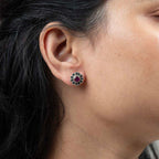 Floral Silver Studs