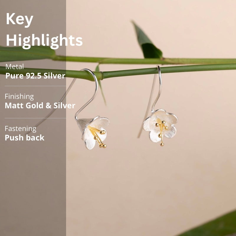 Silver Flower Earrings