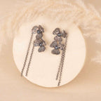 Oxidised Floral Earrings