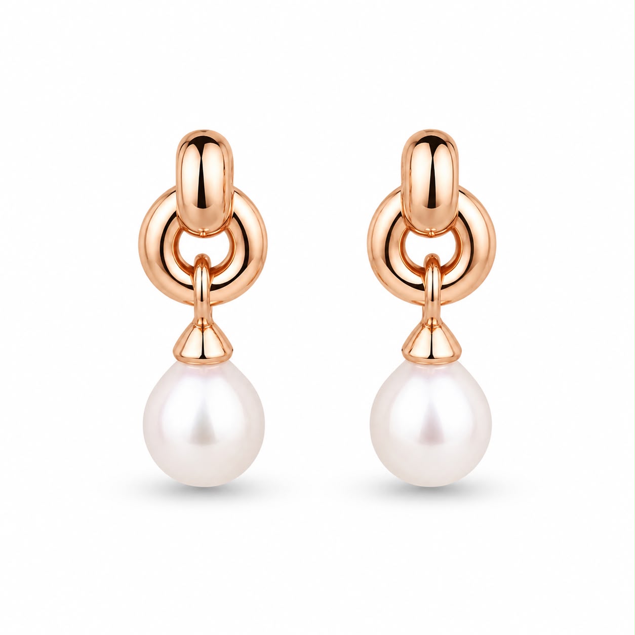 Gold Pearl Earrings