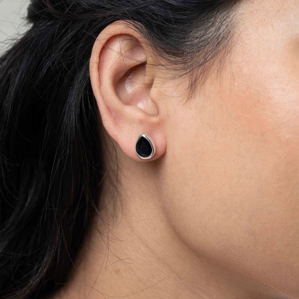 Silver Drop Studs