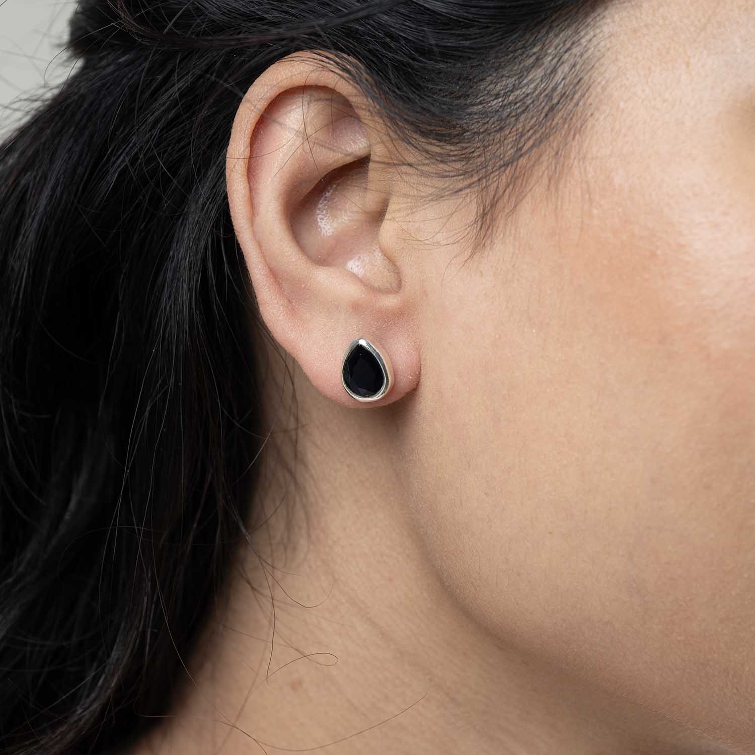 Silver Drop Studs