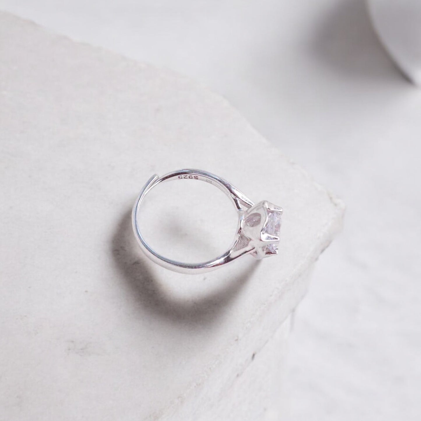 Timeless Elegance: Silver Solitaire Ring