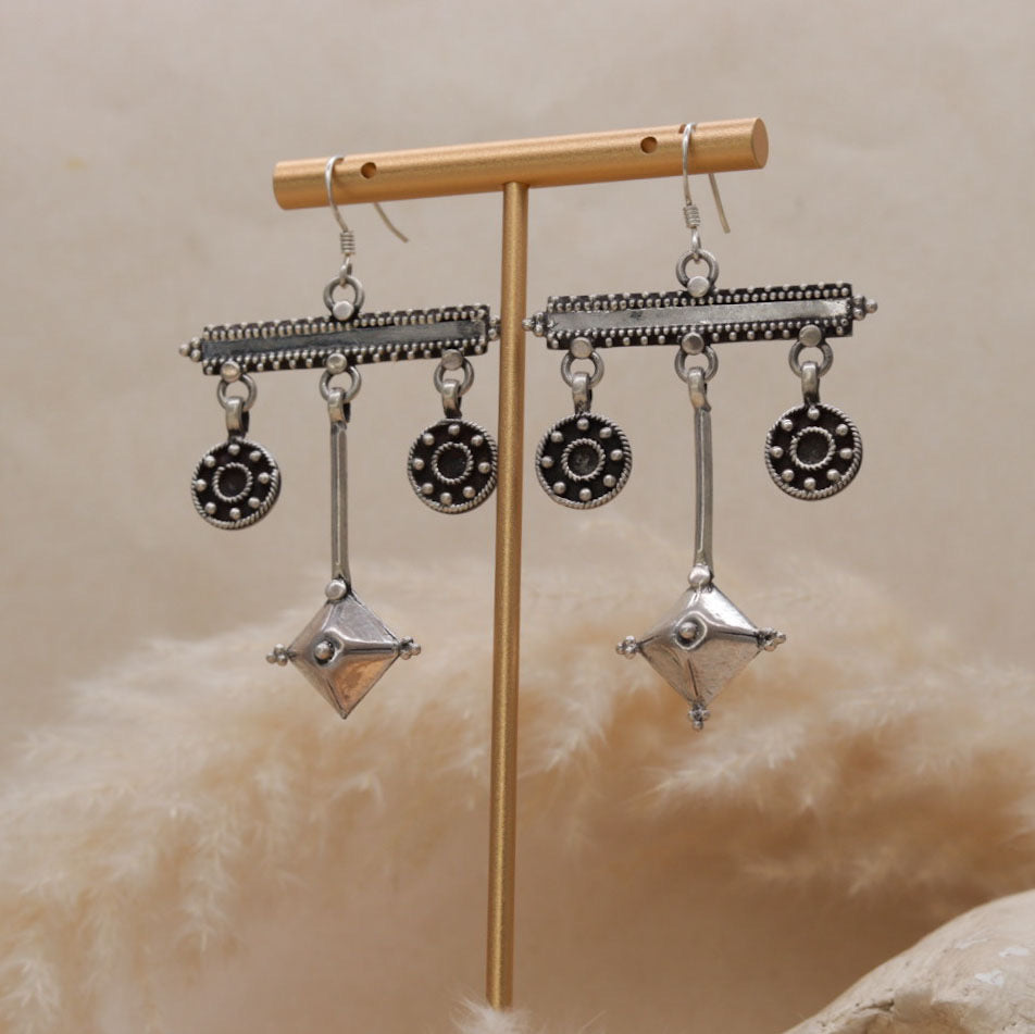 Oxidised Silver Earrings