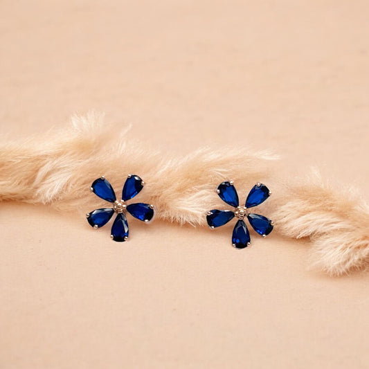 Blue Flower Studs